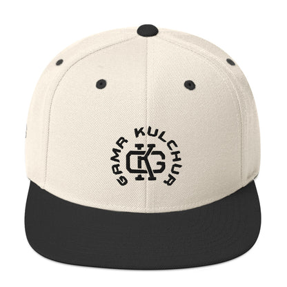 Natural-Black Snapback Hat