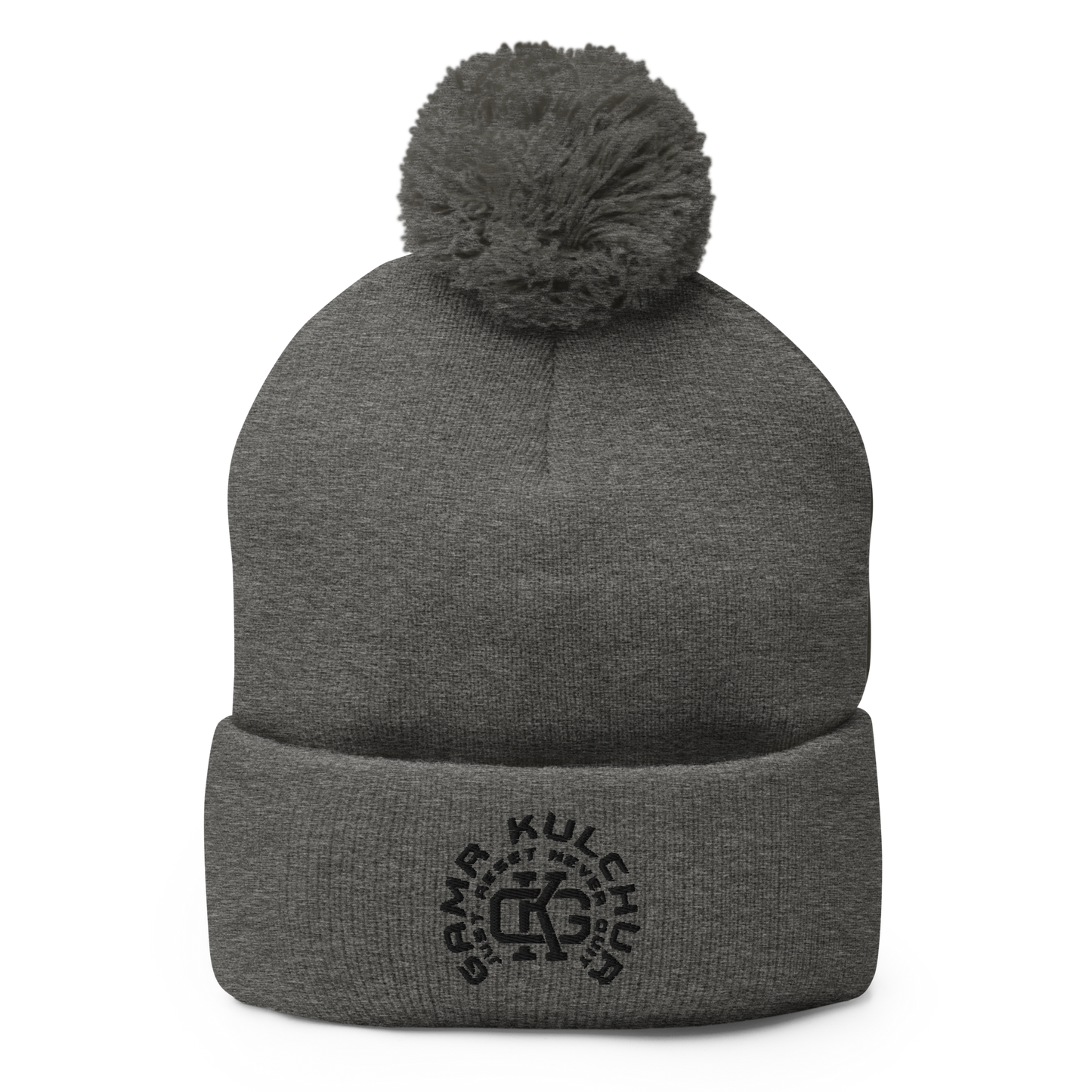 Pom-Pom Beanie | Black logo