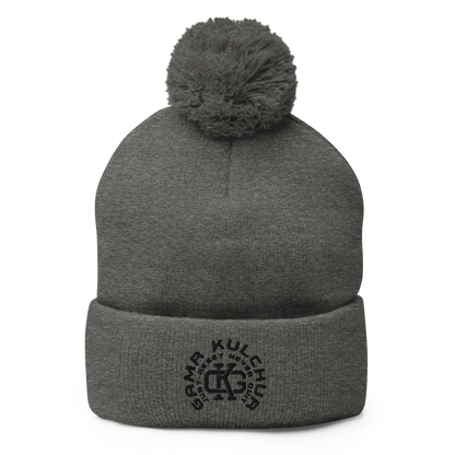 Pom-Pom Beanie | Black logo
