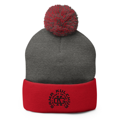 Pom-Pom Beanie | Black logo