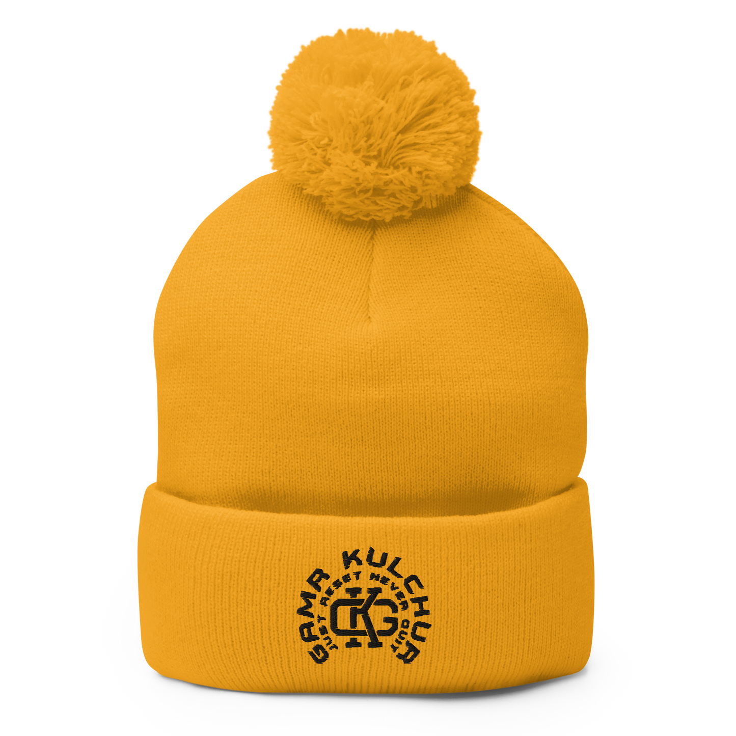 Pom-Pom Beanie | Black logo