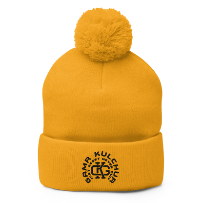Pom-Pom Beanie | Black logo