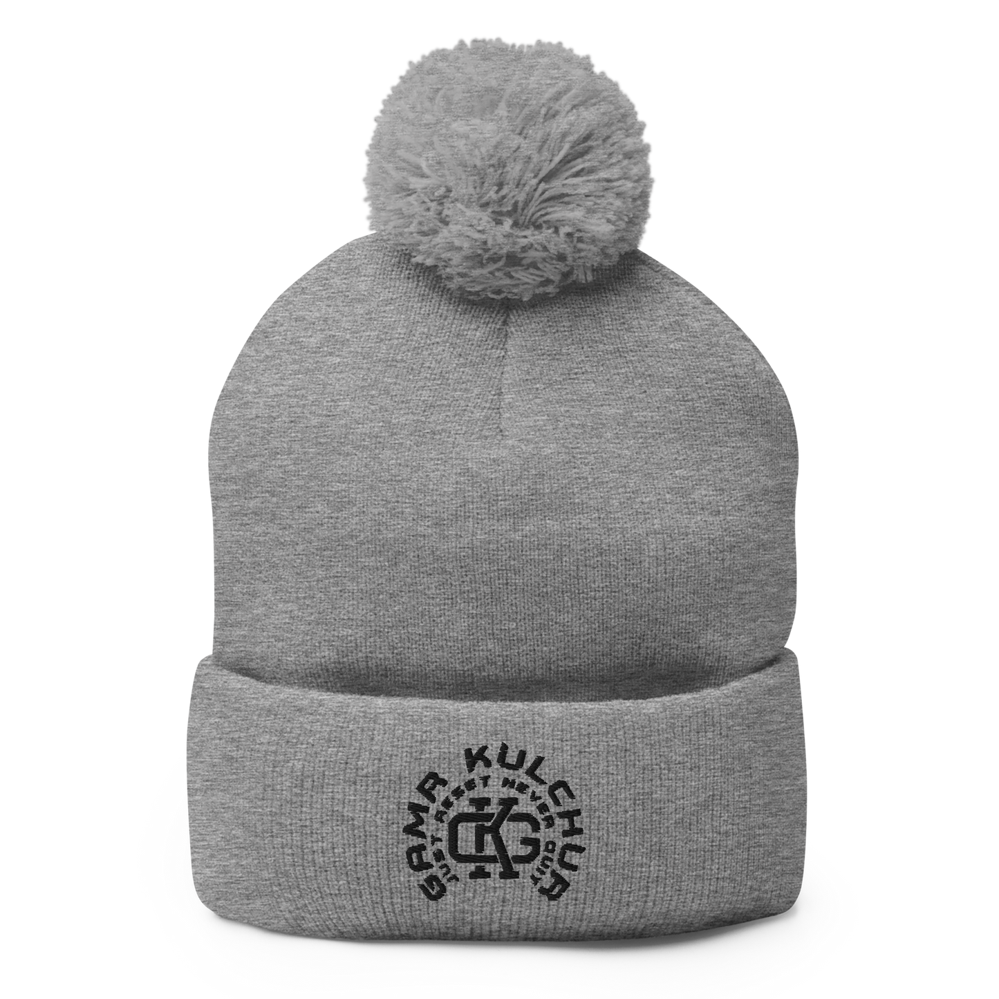 Pom-Pom Beanie | Black logo