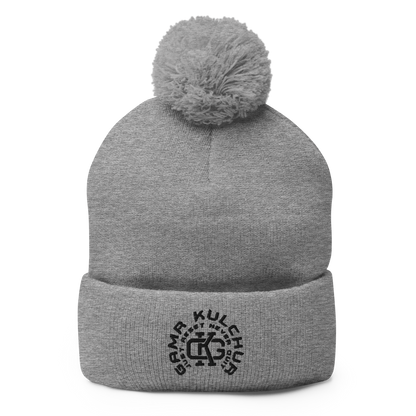 Pom-Pom Beanie | Black logo