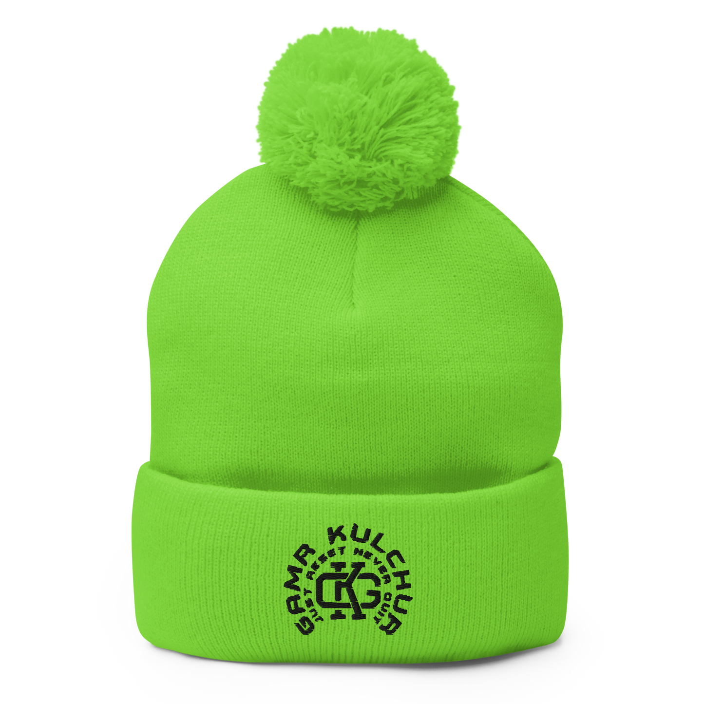 Pom-Pom Beanie | Black logo