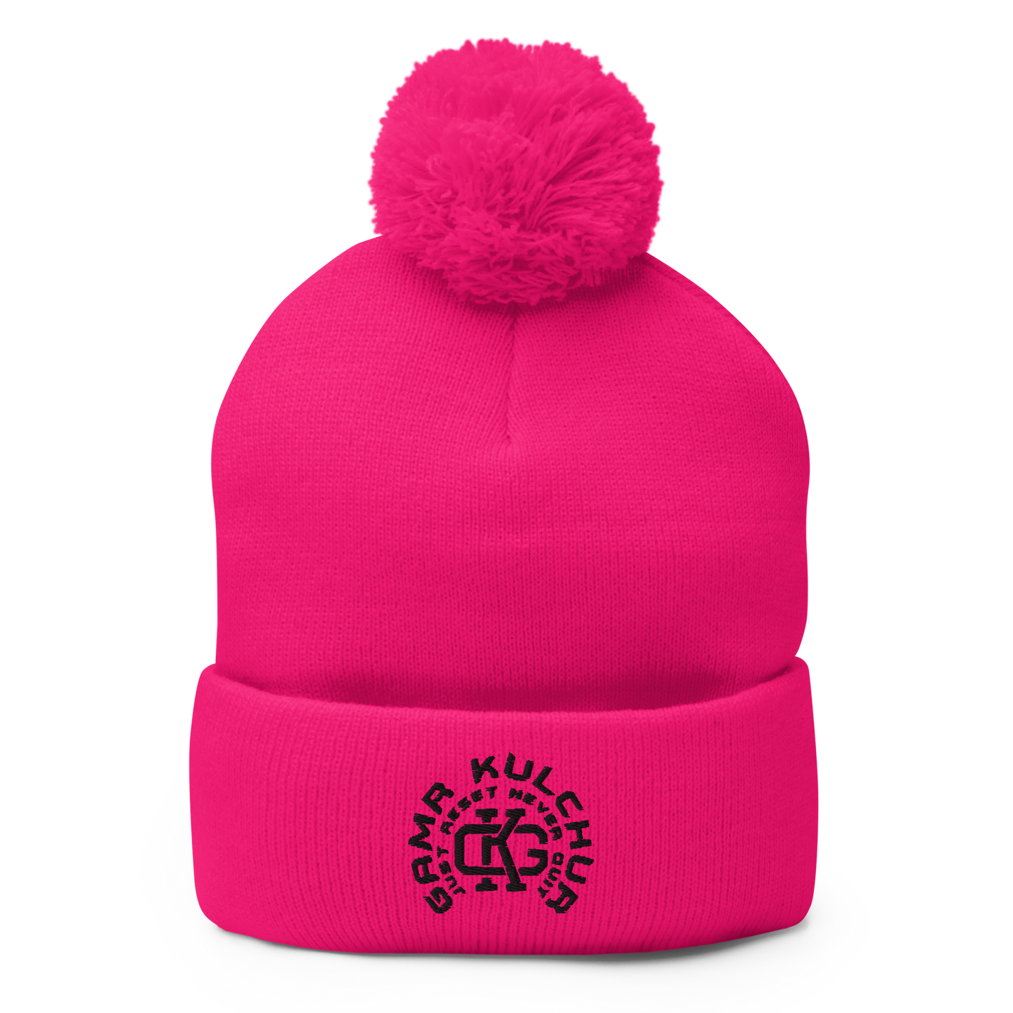 Pom-Pom Beanie | Black logo