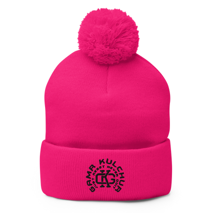 Pom-Pom Beanie | Black logo