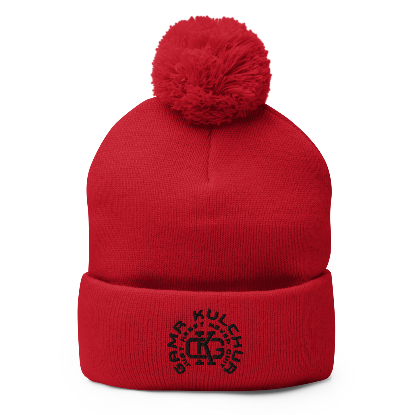 Pom-Pom Beanie | Black logo