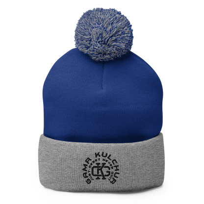 Pom-Pom Beanie | Black logo